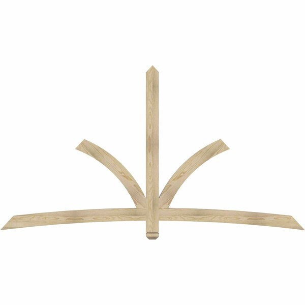 Ekena Millwork Davenport Rough Sawn Timber Gable Bracket, Douglas Fir, 96"W x 52"H x 2"D x 4"F, 13/12 Pitch GBW096X52X0204DAV00RDF - main